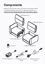 Preview for 4 page of BROSA Sloan Electric Loveseat Recliner Assembly Manual