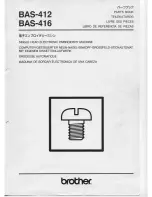 Preview for 1 page of Brother BAS-412 Parts Manual