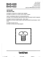 Brother BAS-620 Parts Book preview