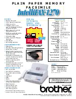 Preview for 2 page of Brother FAX-1270E Specifications