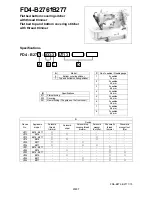 Brother FD4-B276 Specifications preview