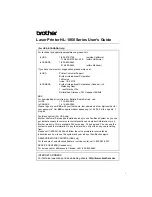 Preview for 3 page of Brother HL-1060 Series User Manual