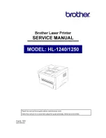 Brother HL-1240 Service Manual preview