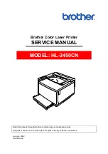 Brother HL-3450CN Series Service Manual preview