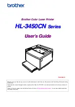 Preview for 1 page of Brother HL-3450CN Series User Manual