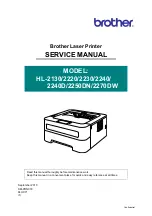 Brother HL HL-2230 Service Manual preview