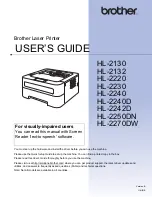 Brother HL HL-2230 User Manual preview