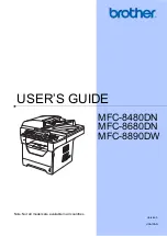 Preview for 1 page of Brother MFC 8890DW - B/W Laser - All-in-One User Manual