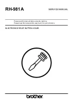 Brother RH-981A Service Manual preview