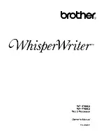 Preview for 3 page of Brother WhisperWriter WP-6700CJ Owner'S Manual