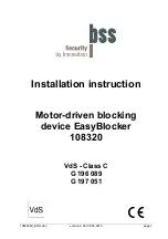 Preview for 1 page of BSS Audio EasyBlocker 108320 Installation Instruction