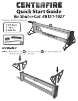 Preview for 1 page of Bullet tools CenterFire Shut-n-Cut Quick Start Manual