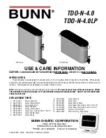 Bunn TDO-N-4.0 Use & Care Information preview