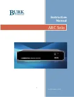 BURK Technology ARC Solo Instruction Manual preview