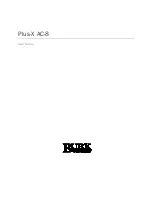 BURK Technology Plus-X AC-8 User Manual preview