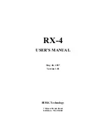 Preview for 1 page of BURK Technology RX-4 User Manual