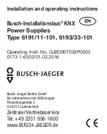 Preview for 11 page of Busch-Jaeger 6191/11-101 Manual