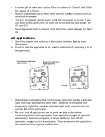 Preview for 17 page of Bush Power G3000X Operating Instructions Manual