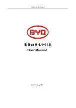 BYD B-Box H series User Manual preview