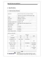 Preview for 8 page of C-motech CDU-650 Technical Specifications