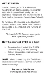 Preview for 4 page of C-Pen Connect BT10 Quick Start Manual