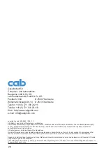 Preview for 28 page of CAB 1000/LR75 8914390 Operating Instructions Manual