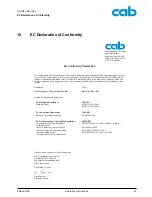 Preview for 37 page of CAB A2+ Operating Instructions Manual