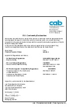 Preview for 118 page of CAB Apollo 4 Operator'S Manual