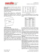 Preview for 8 page of CADEXAIR CA Series Installation And Maintenance Manual