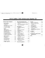 Preview for 1 page of Cadillac 2015 CUE Infotainment System User Manual