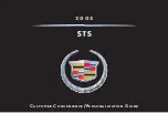 Cadillac STS 2005 Customer Convenience/Personalization Manual preview