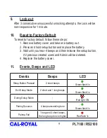 Preview for 11 page of Cal-Royal PL7100 User Manual