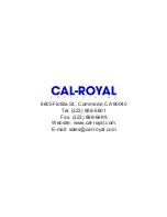 Preview for 16 page of Cal-Royal PL7100 User Manual