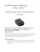 CalAmp LMU-3050 Hardware And Installation Manual preview