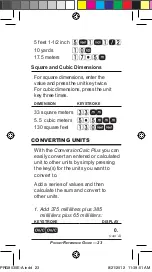 Preview for 23 page of Calculated Industries CONVERSIONCALC PLUS Pocket Reference Manual