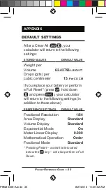 Preview for 35 page of Calculated Industries CONVERSIONCALC PLUS Pocket Reference Manual