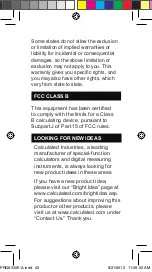 Preview for 42 page of Calculated Industries CONVERSIONCALC PLUS Pocket Reference Manual