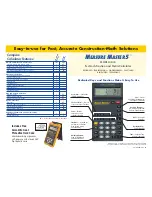 Preview for 2 page of Calculated Industries Measure Master 4018 Specifications