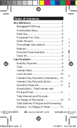 Preview for 2 page of Calculated Industries Pocker Real Estate Master 3400 User Manual