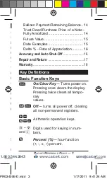 Preview for 3 page of Calculated Industries Pocker Real Estate Master 3400 User Manual