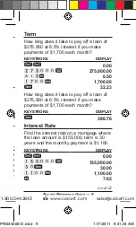 Preview for 9 page of Calculated Industries Pocker Real Estate Master 3400 User Manual