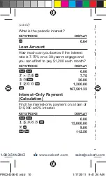 Preview for 10 page of Calculated Industries Pocker Real Estate Master 3400 User Manual