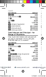 Preview for 12 page of Calculated Industries Pocker Real Estate Master 3400 User Manual