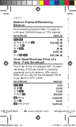 Preview for 14 page of Calculated Industries Pocker Real Estate Master 3400 User Manual