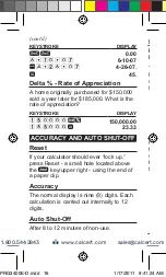 Preview for 16 page of Calculated Industries Pocker Real Estate Master 3400 User Manual