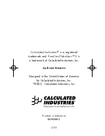 Preview for 56 page of Calculated Industries TimeCard Tabulator II User Manual