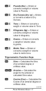 Preview for 8 page of Calculated Industries Tradesman Calc 4400 Pocket Reference Manual