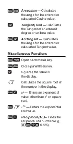 Preview for 9 page of Calculated Industries Tradesman Calc 4400 Pocket Reference Manual