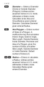 Preview for 13 page of Calculated Industries Tradesman Calc 4400 Pocket Reference Manual