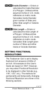 Preview for 14 page of Calculated Industries Tradesman Calc 4400 Pocket Reference Manual